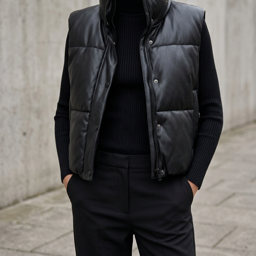 Cropped Padded Gilet - outdoor