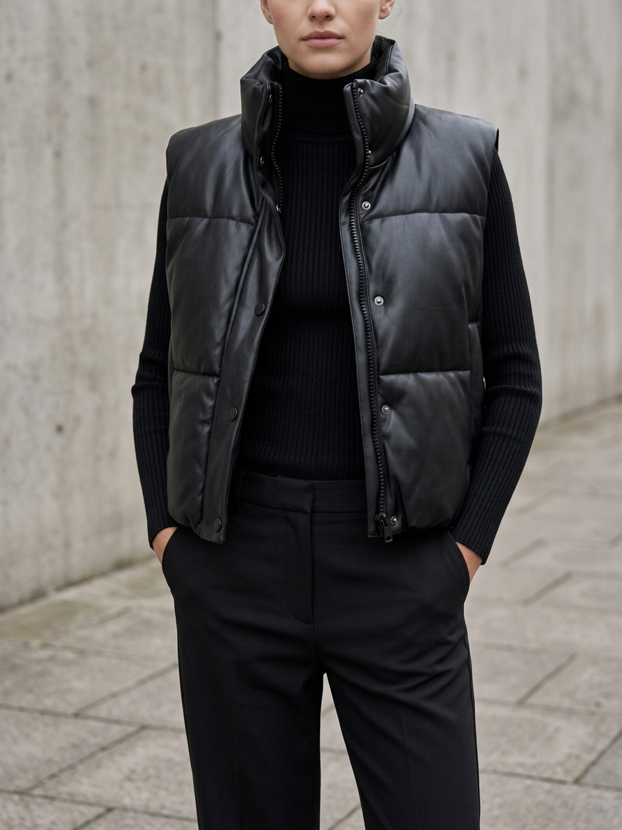 Cropped Padded Gilet - outdoor