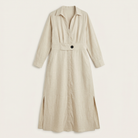 Belted Maxi Shirt Dress - studio