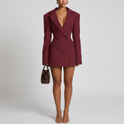 Double Breasted Tailored Blazer - model